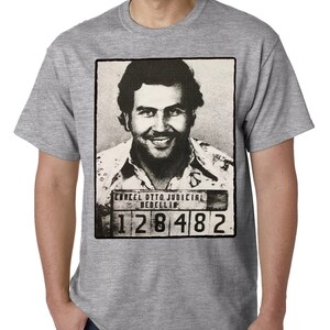 Pablo Escobar Smiling Mug Shot Mens T-shirt B628 image 4