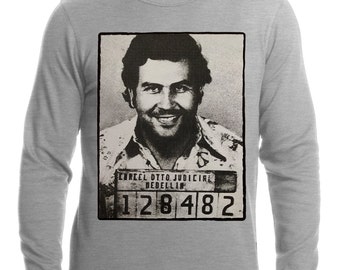 Pablo Escobar Smiling Mug Shot Thermal Shirt - #3452