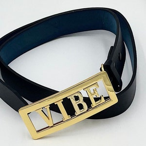 Custom Name Belt Buckle w/ FREE BELT Individual Letters Now Available for Purchase All Gold