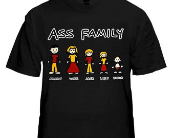 Funny Novelty Tees - The Ass Family T-Shirt - #290