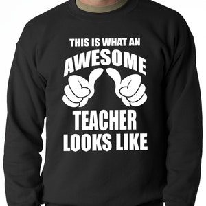 Best Teacher Ever Adult Mens Crewneck Sweatshirt #2064