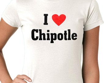 J’aime le T-shirt de dames Chipotle