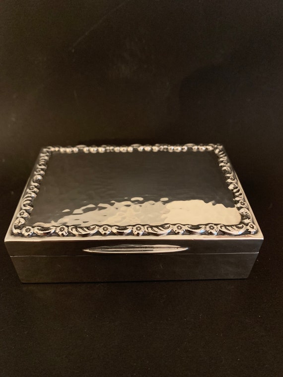 Beautiful Antique Solid Silver Trinket box by Mapp