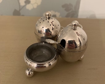 Vintage Mappin and Webb Silver Plated Condiment Set - Etsy UK