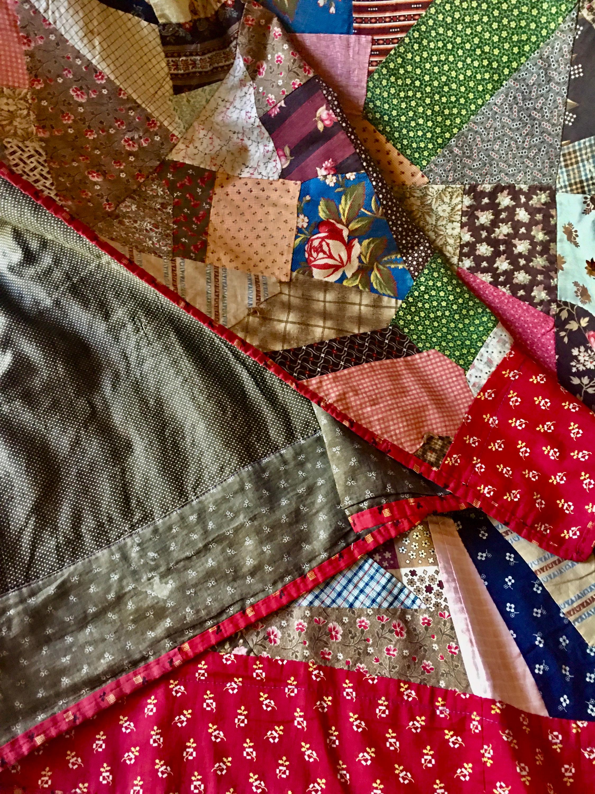 アンティーク 19 世紀 1800 年代 パッチワーク カントリー キルト