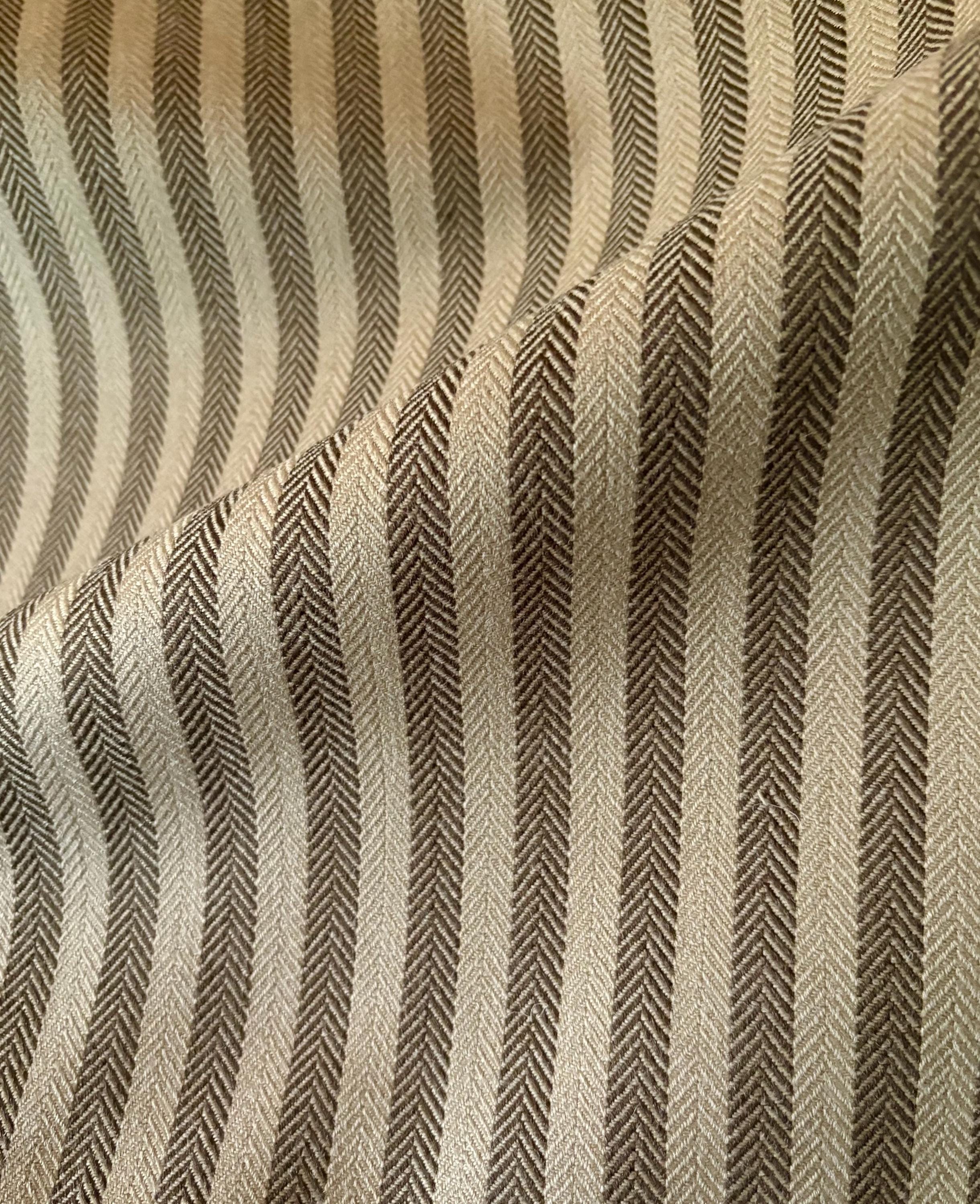 Beautiful Ralph Lauren Woven Herringbone Ticking Stripe Pure Wool