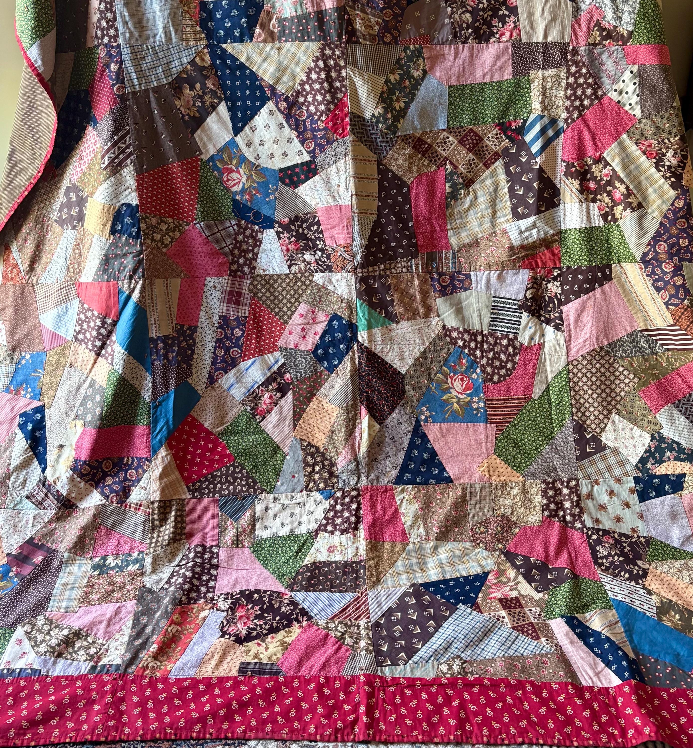 アンティーク 19 世紀 1800 年代 パッチワーク カントリー キルト