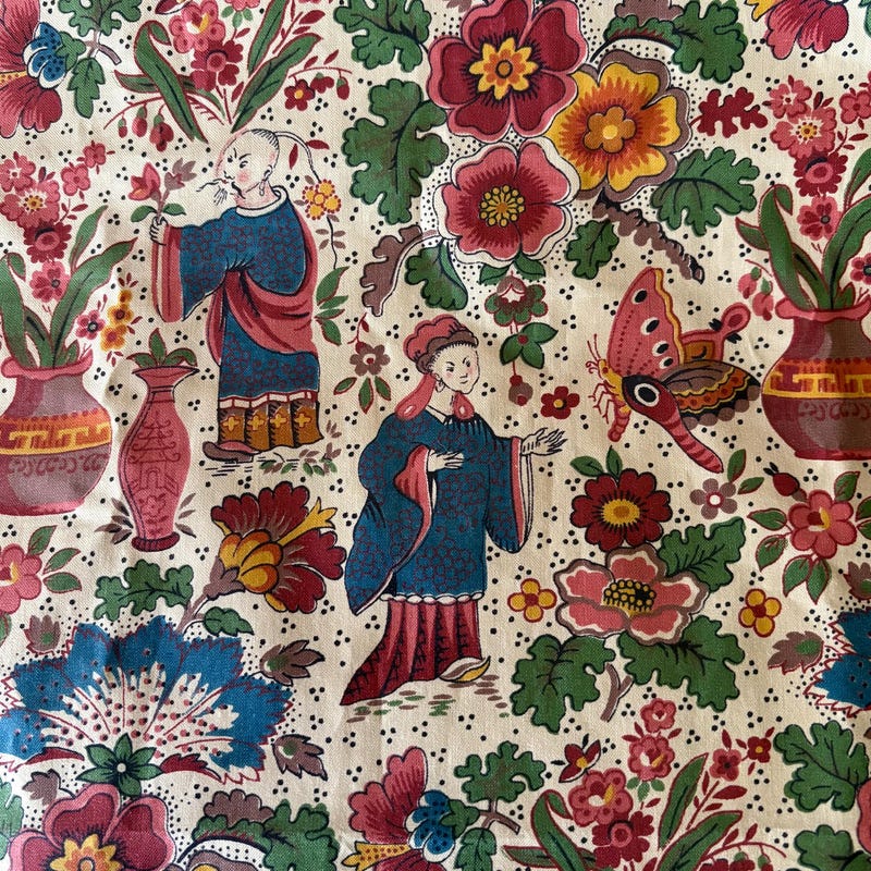 Chinoiserie Fabric - Etsy