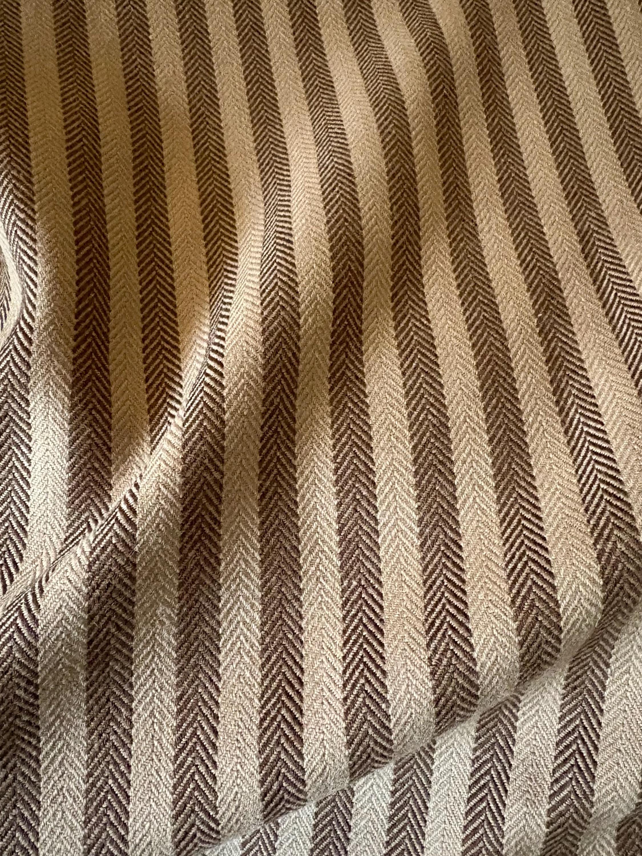 Ralph Lauren USA製 ツイード ラグ 220×200 希少 Beautiful Ralph Lauren Woven Herringbone Ticking Stripe Pure Wool