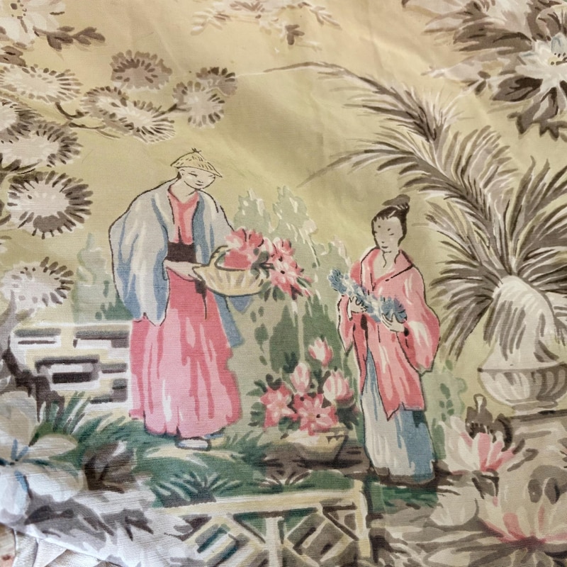 Yellow Chinoiserie Fabric - Etsy