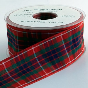 Autentico nastro scozzese Plaid Frazer Tartan
