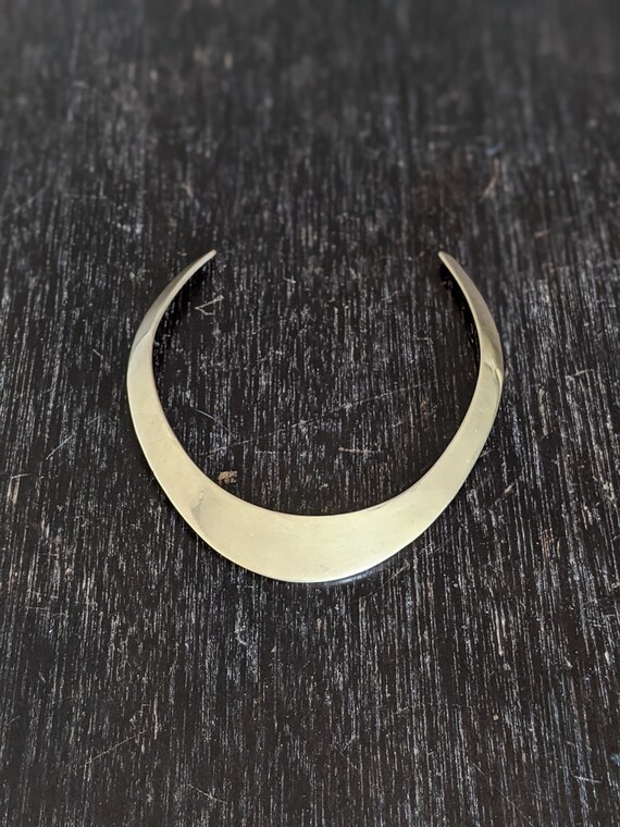 Vintage Brass Collar Necklace Etsy UK