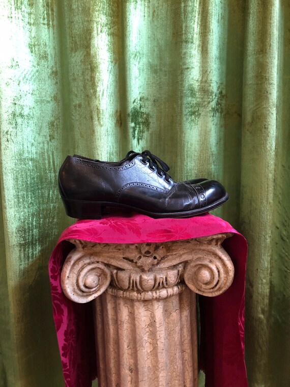 1940s Edwardian leather oxfords