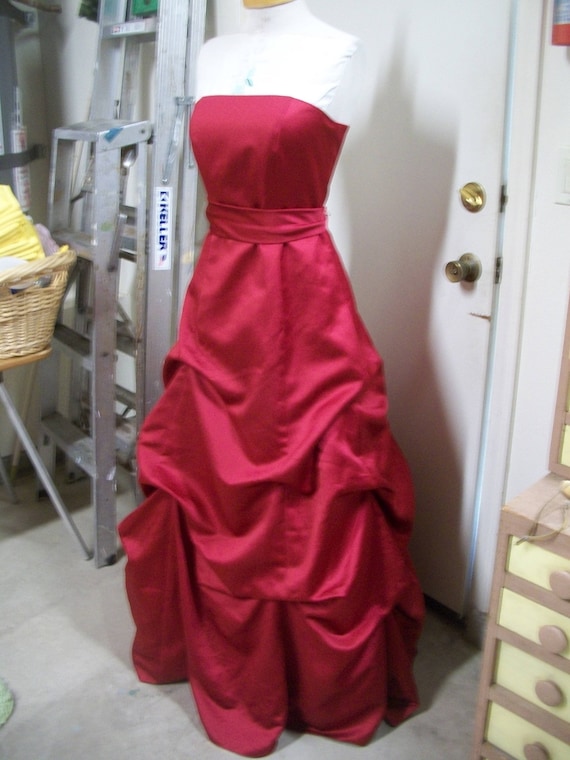 david's bridal red ball gown