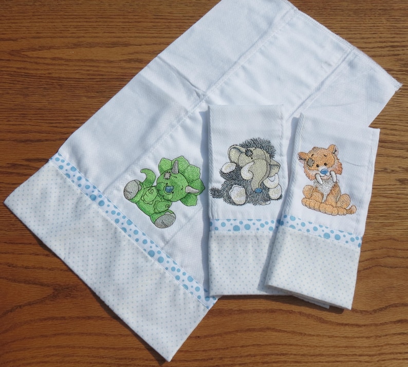 Diaper Burp Cloths Machine Embroidered Personalized Baby Etsy