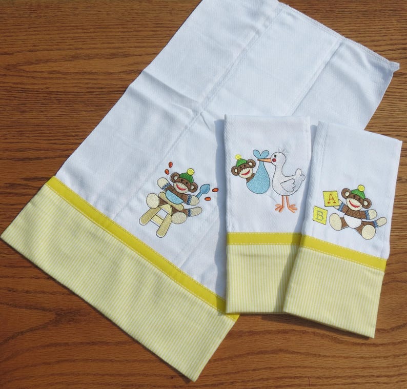 Diaper Burp Cloths Machine Embroidered Personalized Baby Etsy