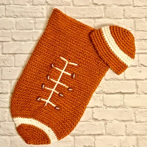 Crochet Photo Prop, Photo Prop, Baby Cocoon, Crochet Baby Cocoon, Crochet Football Cocoon, Crochet Cocoon, Newborn Cocoon,  Newborn Props