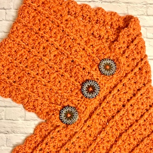 Crochet Scarf, Crochet Scarves, Ladies Scarf, Crochet Ladies Scarf, Womens Scarf, Fashion Scarf, Winter Scarf, Chunky Scarf, Pumpkin