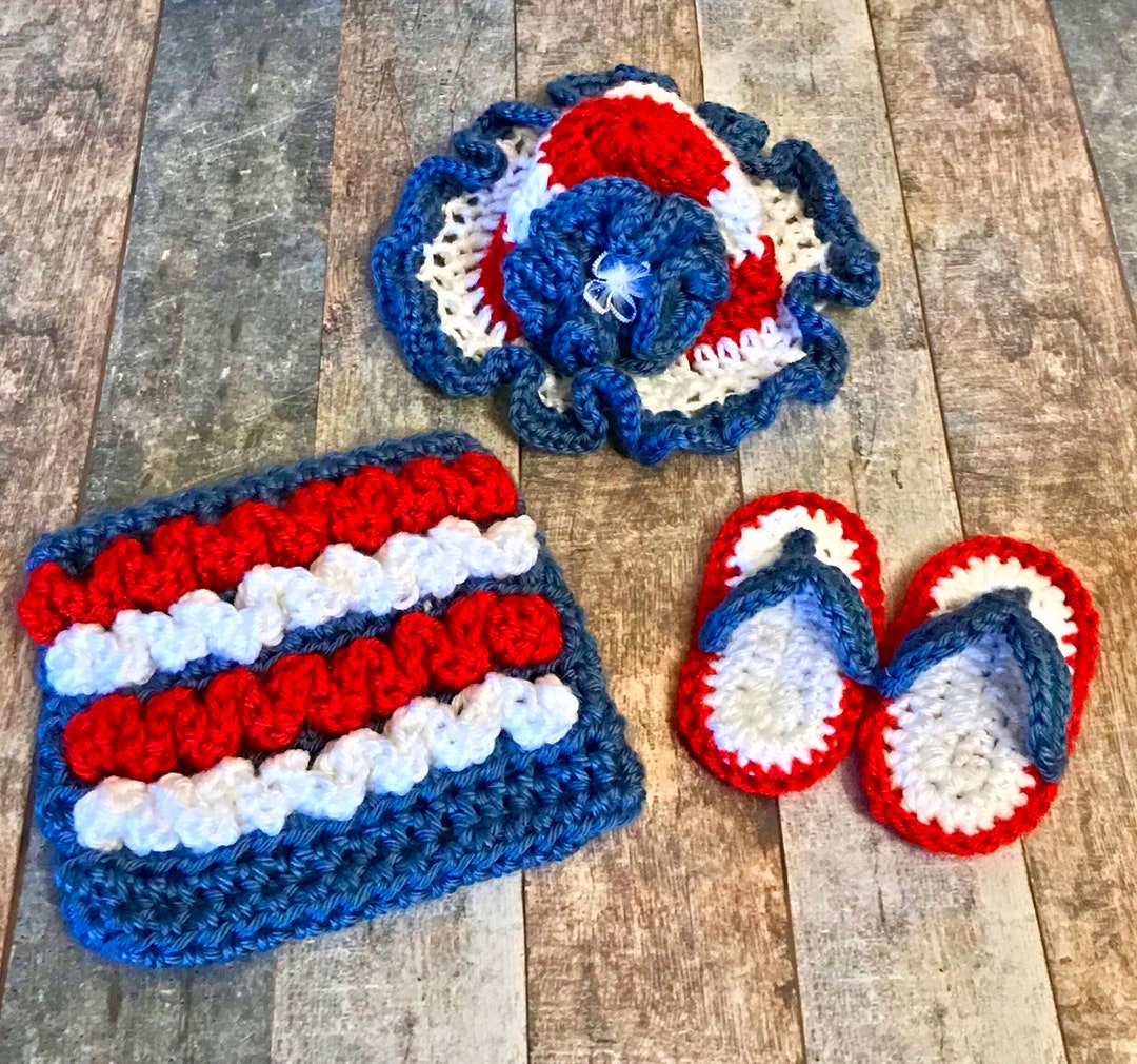 Patriotic Newborn, Crochet Photo Prop, Photo Prop, Newborn Photo Prop ...