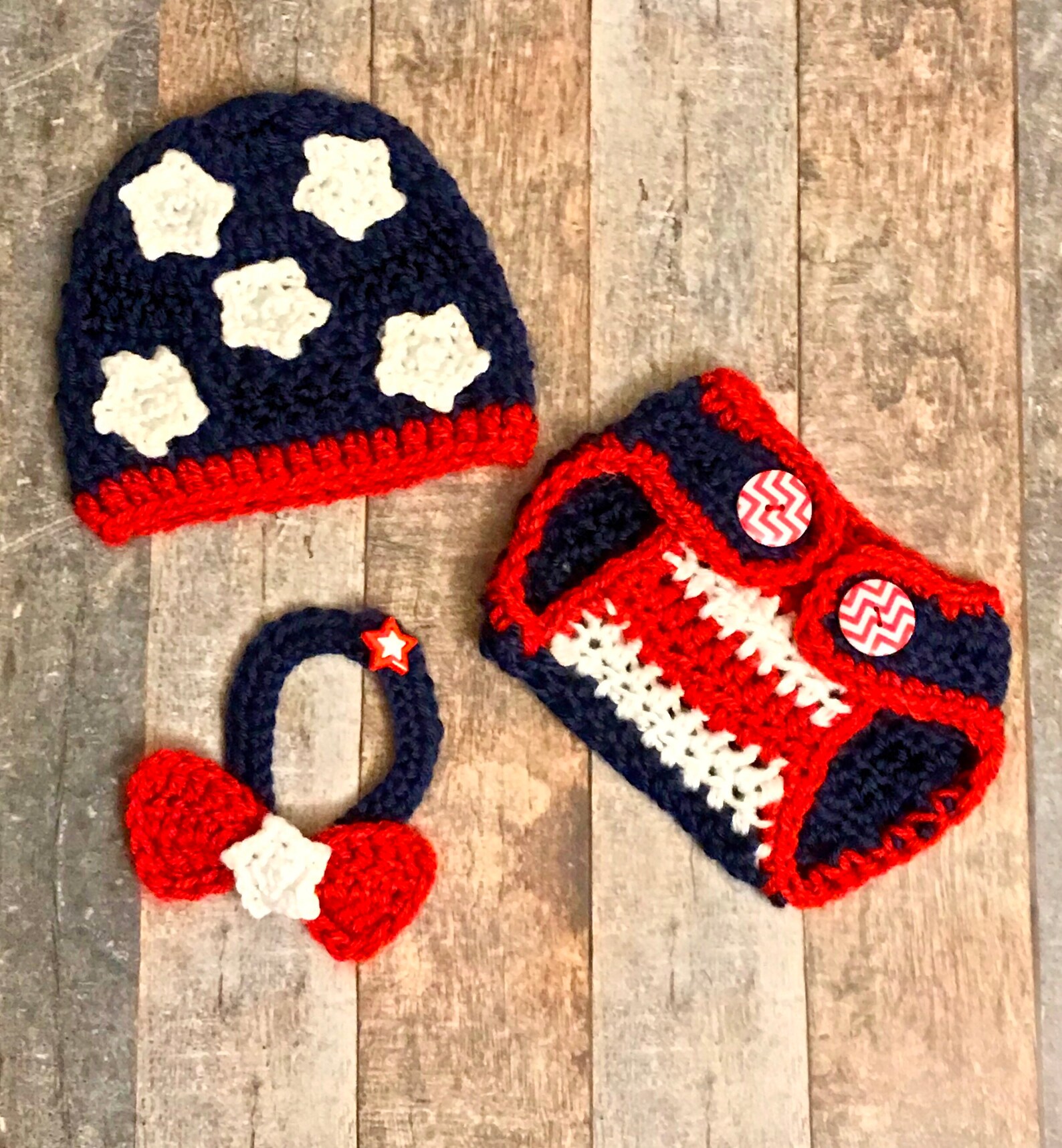 Patriotic Newborn, Crochet Photo Prop, Photo Prop, Newborn Photo Prop ...