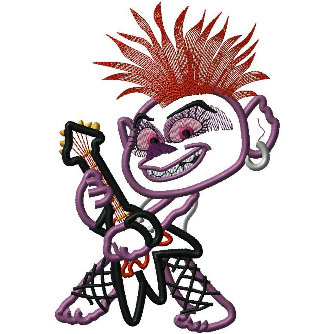 Queen Barb Troll Applique Machine Embroidery Design 4 Sizes Etsy