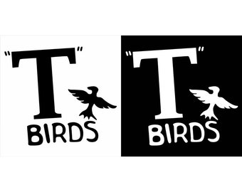 Logotipo vectorial de T-Birds para impresión/corte