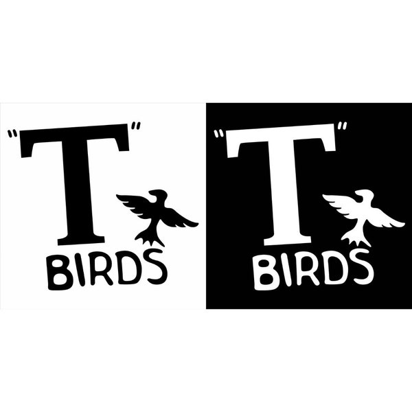 Logotipo vectorial de T-Birds para impresión/corte