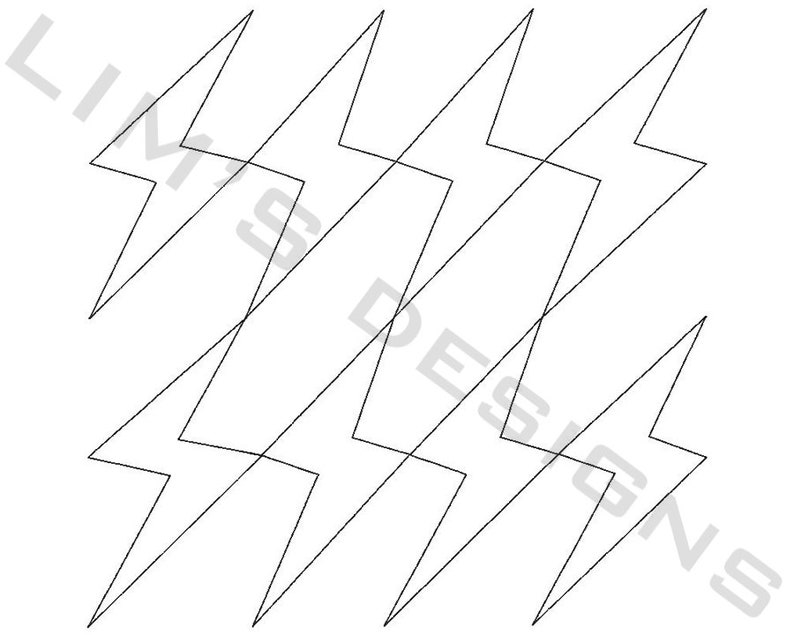 Quilting pattern 210 Harry Potter Lightning Bolt 9 sizes Etsy