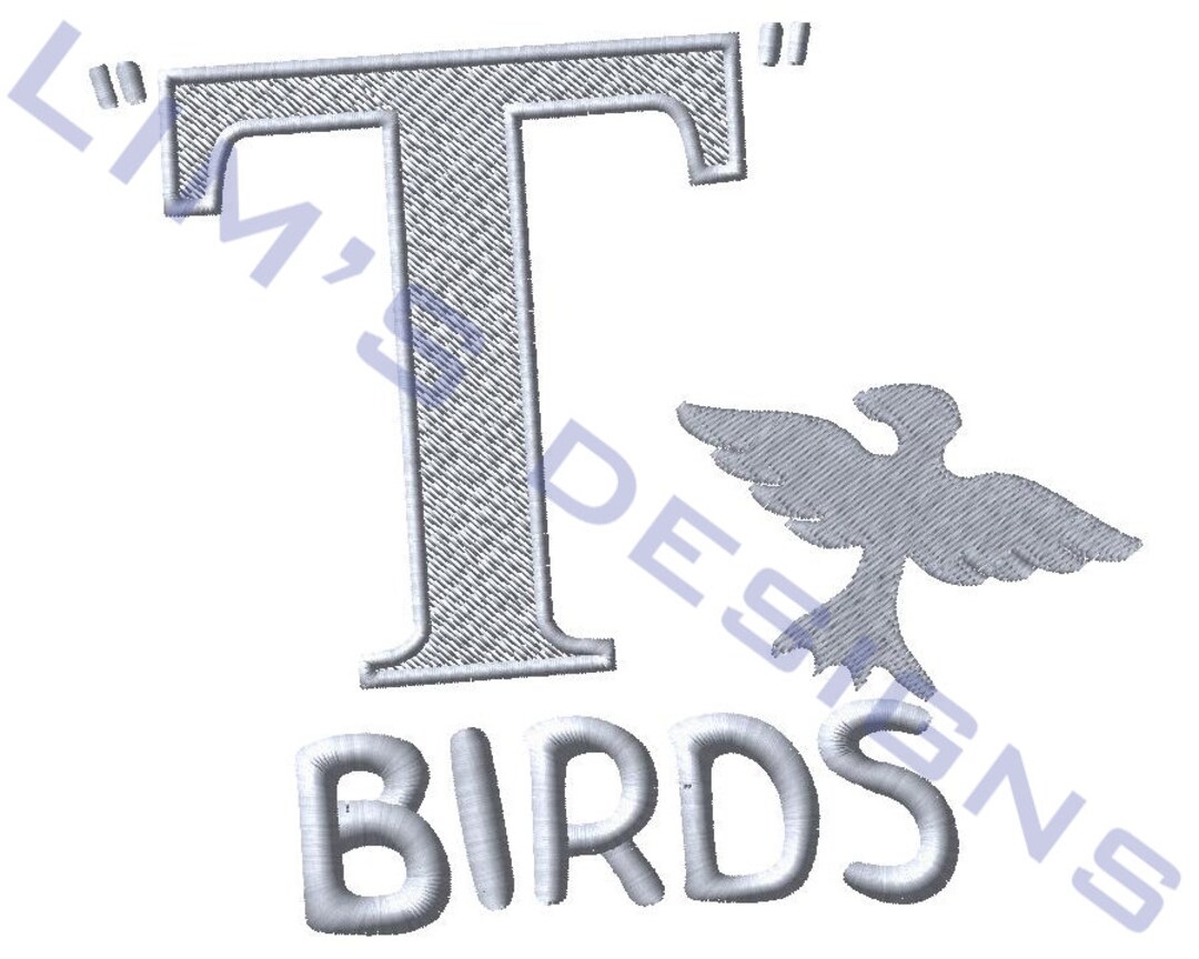 T Birds Logo Machine Embroidery Design 4 Sizes 4x4, 5x7, 6x10, 8x12 - Etsy