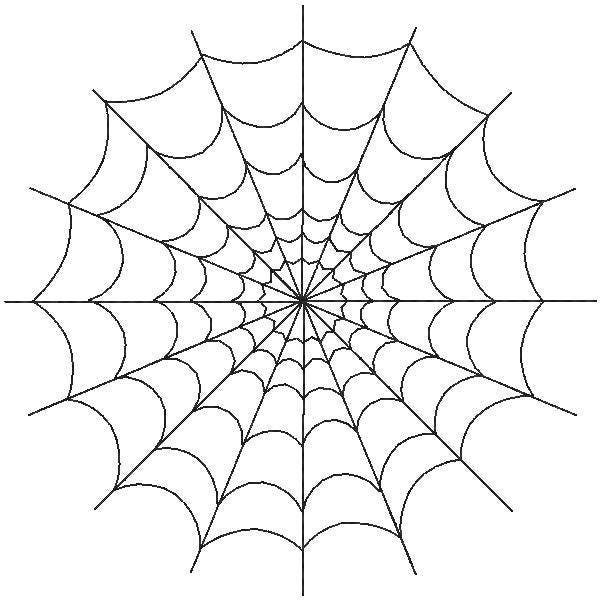 Halloween Spider Web quilting pattern - 3 sizes 4x4", 5x5", 6x6"