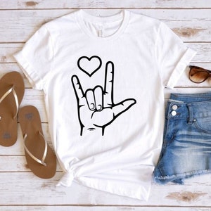 I Love You Hand Sign / Valentine ASL Shirt / I Love You ASL Shirt / Sign Language - I Love You / Hand Love Shirt