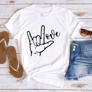 I Love You Hand Sign / Valentine ASL Shirt / I Love You ASL Shirt / Sign Language - I Love You / Hand Love Shirt