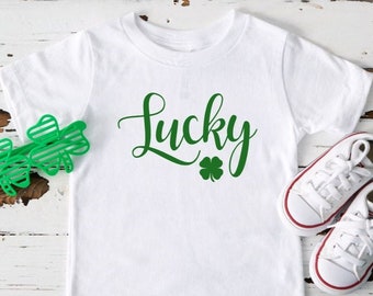 Lucky Shamrock Shirt / Lucky Shamrock Child's Tee / Cute St. Paddy's Day / St. Patrick's Day / Lucky Irish Tee