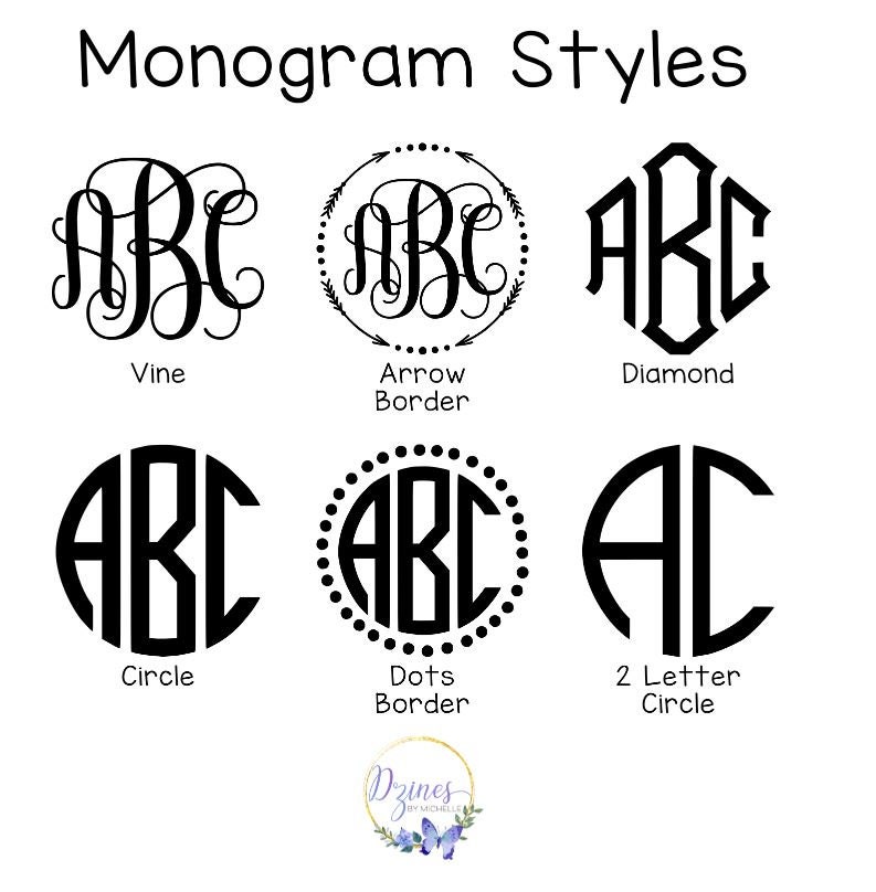 Monogram Decal / Personalized Decal / Custom Decal - Etsy