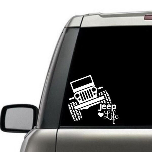 Jeep Life Decal / Vinyl Decal / Car Window Decal / Gift For Her / Tumbler Decal / Laptop Decal