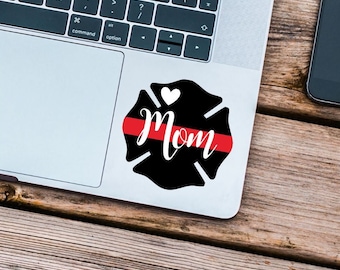 Firefighter Wife Decal / Love My Firefighter Decal / Firefighter Family Decal / Thin Red Line Decal / Thin Red Line Maltese Cross