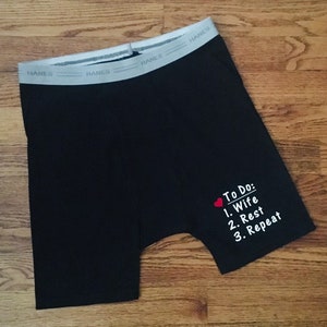 To Do List Boxer Briefs / Naughty Gift for Him / Funny Boxers / Mens Underwear / Gift for Husband, Fiance, Boyfriend