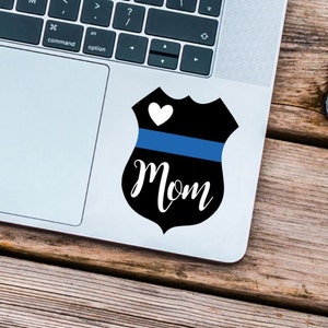 Police Wife Decal / Vinyl Decal / Love My Police Officer Decal / Police Badge / Thin Blue Line Badge / First Responder Gift