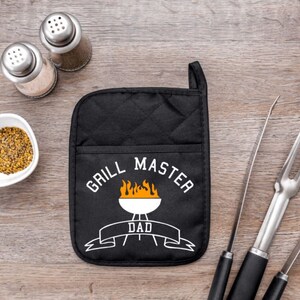 Personalized Grill Master Pot Holder / Funny Pot Holder / Grilling Oven Mitt / Grilling Pot Holder / Gift For Him