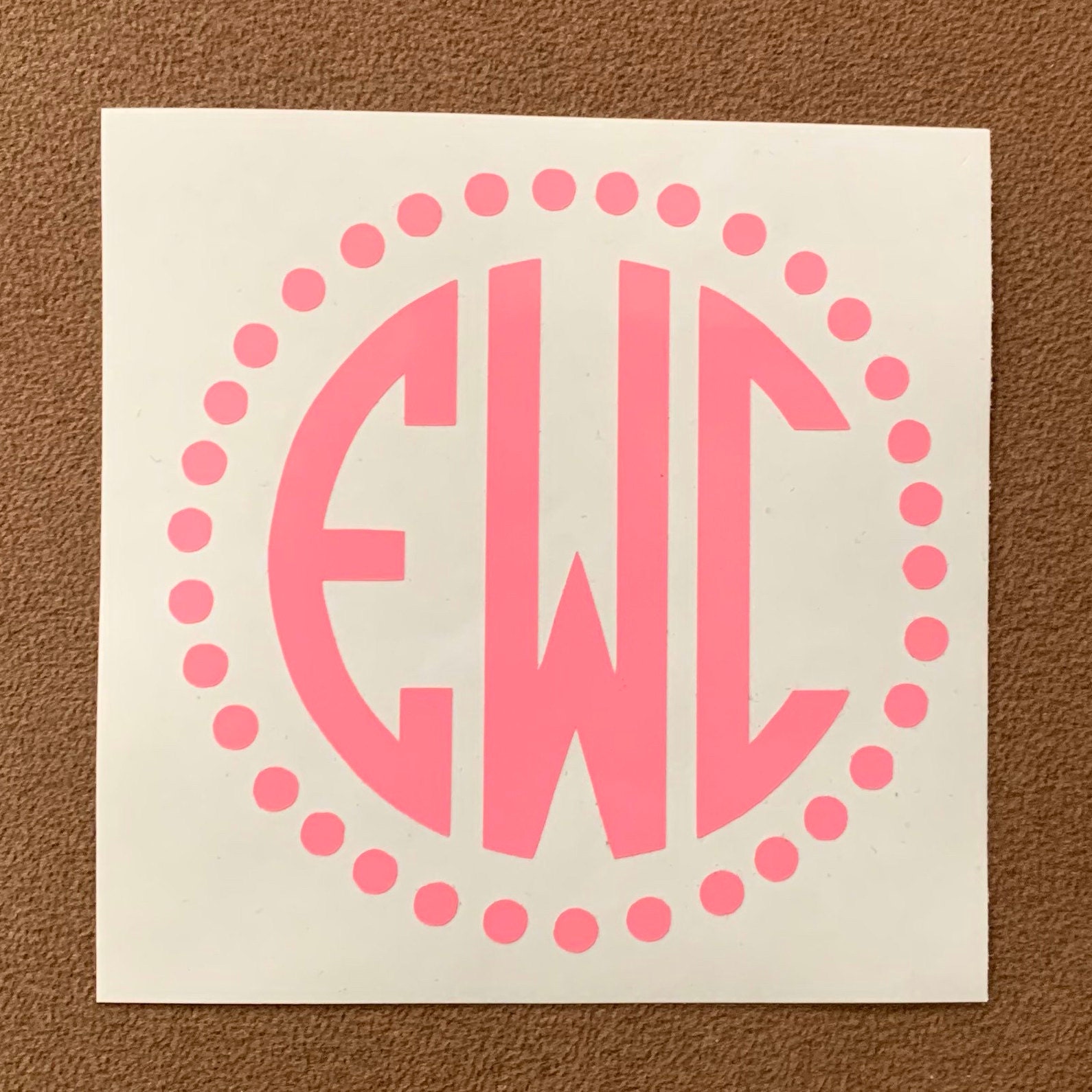 Monogram Decal / Personalized Decal / Custom Decal - Etsy