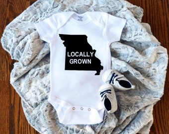 Locally Grown Baby Bodysuit / Funny Baby Bodysuit