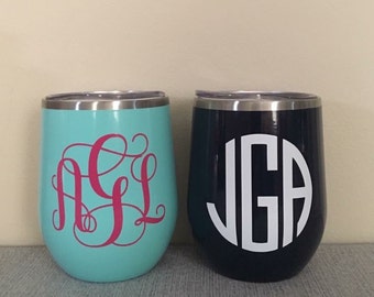12oz Wine Tumbler Personalized