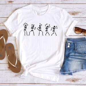 Skeleton Dancing Shirt / Skeleton Shirt / Halloween Shirt / Dancing Skeleton Halloween Shirt / Trick or Treat Shirt / Halloween Tee
