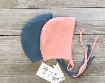 Muslin Baby Bonnet: Vintage-Inspired Cotton Gauze Sun Protection