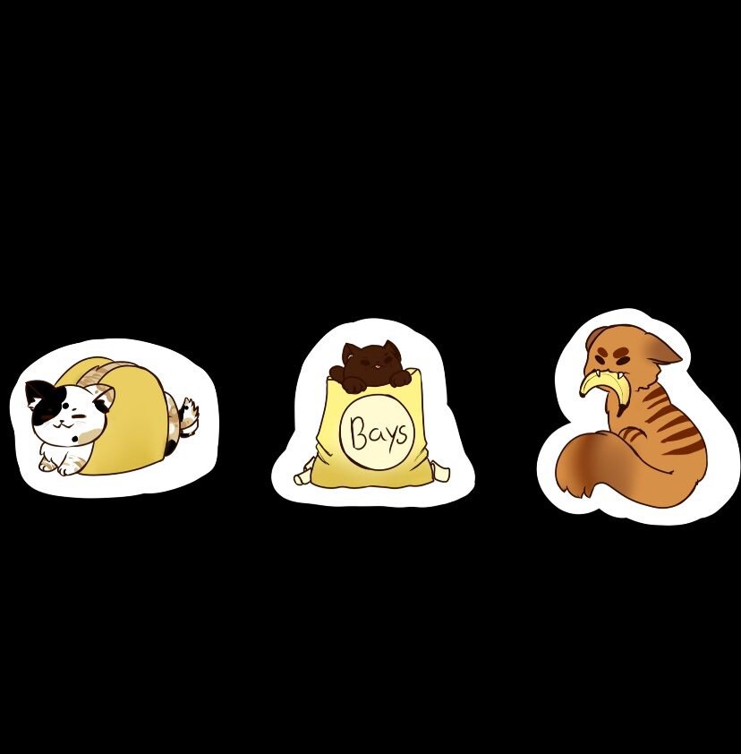 cat stickers cute cat stickers printable vinyl cat with etsy