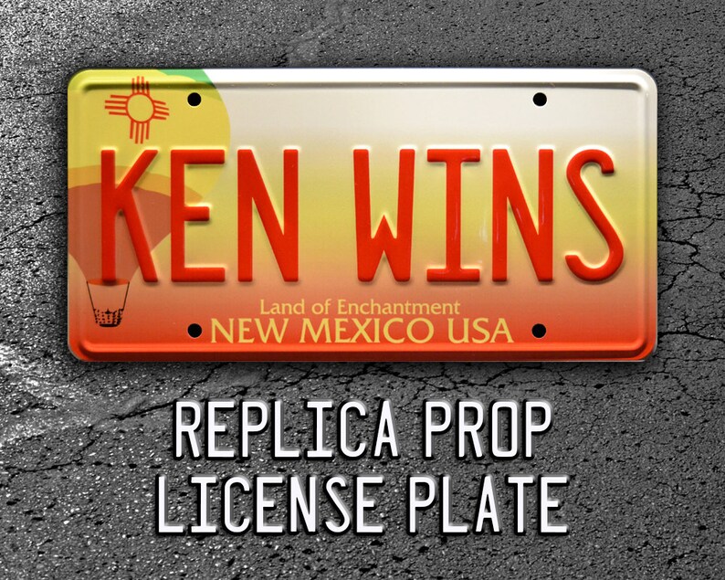 Breaking Bad Ken\u2019s BMW Metal Stamped Replica Prop License Plate