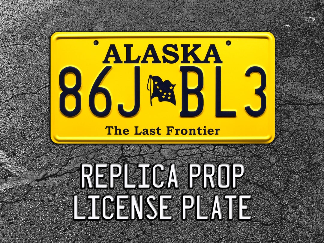 Alaska 86J BL3 Metal License Plate - Replica From El Camino: A Breaking Bad Movie
