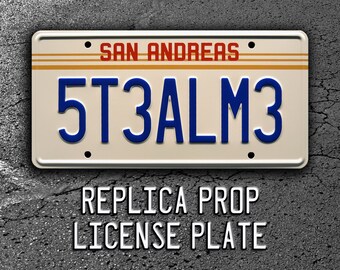 Grand Theft Auto: San Andreas | Tow Truck | STEAL ME | Metal Stamped Replica License Plate