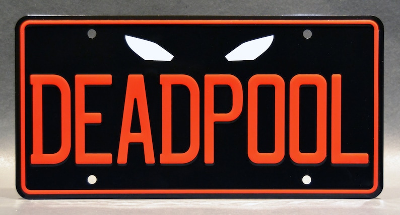 Wade Wilson Metal Stamped Vanity License Plate DEADPOOL