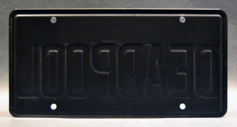Wade Wilson Metal Stamped Vanity License Plate DEADPOOL